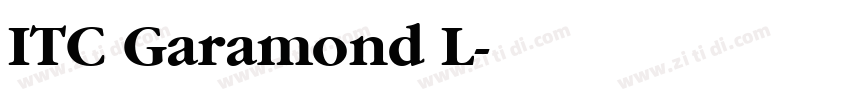 ITC Garamond L字体转换